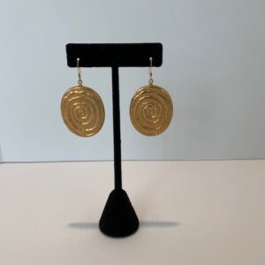 Gold Plated Original Spiral Design Pierced Earrings