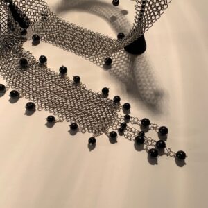 Chain Maille Scarf with Black Onyx