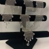 Night At The Opera Silver Mesh Necklace with Crystal Beads