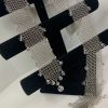 Night At The Opera Silver Mesh Necklace with Crystal Beads