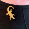Alligator Pin With Swarovski Crystal Eyes – Antique Silver or Gold